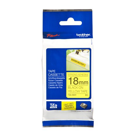 Brother | S641 | Laminated tape | Thermal | Black on yellow | Roll (1.8 cm x 8 m) - 3